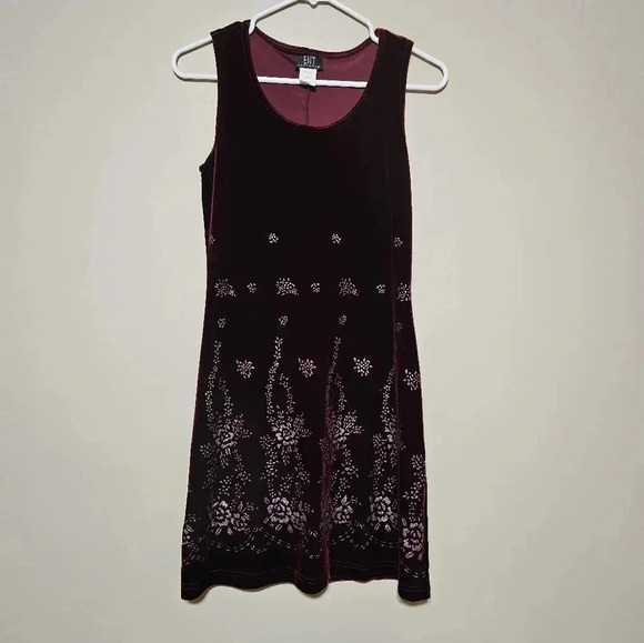 Vintage Y2K Maurices ENT Entrancy Velour Velvet Dress / Cardigan Size Medium - Picture 11 of 13